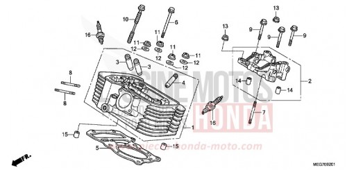 REAR CYLINDER HEAD VT750CSC de 2012